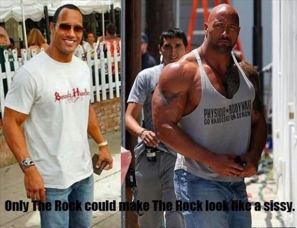 Only the Rock could make the Rock look like a sissy.